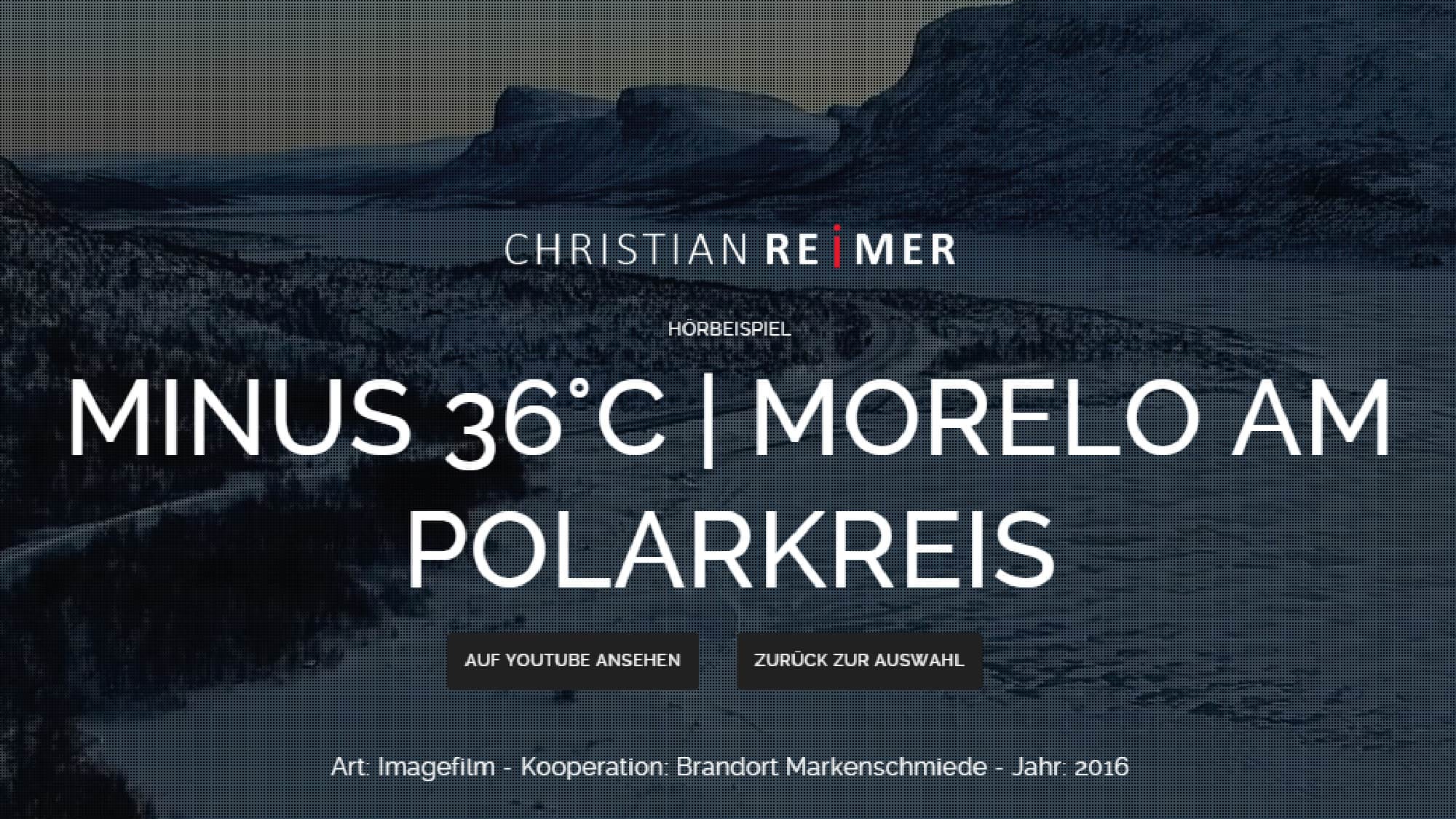 Morelo am Polarkreis. Hörbeispiel Christian Reimer